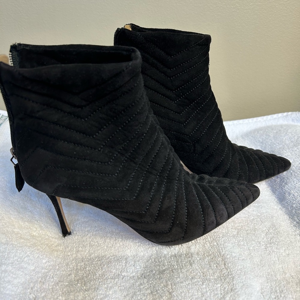 Marion Parke quilted suede booties